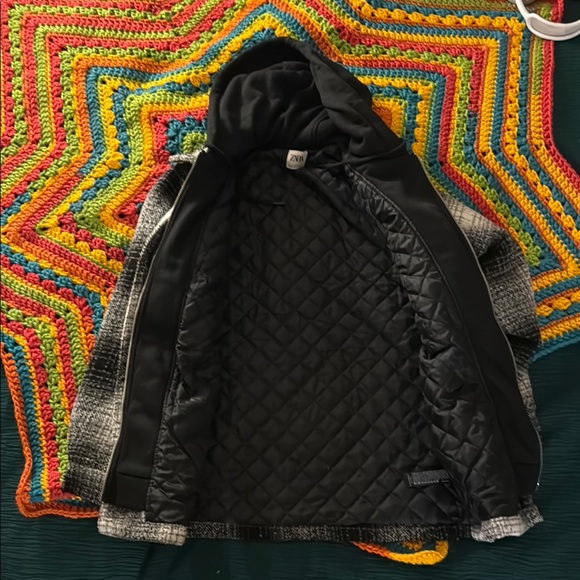 Zara men’s hooded zip up/button up jacket - Picture 3 of 4